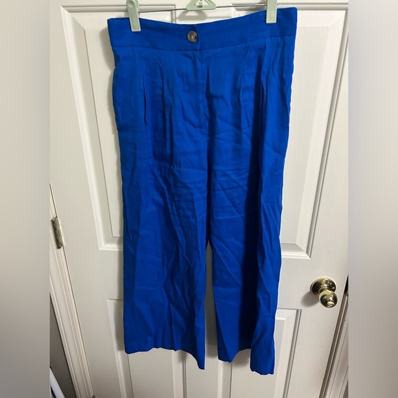 Antonio Melani Brenda Linen Blend Cropped Wide Leg Pants Size 6 - Picture 2 of 7